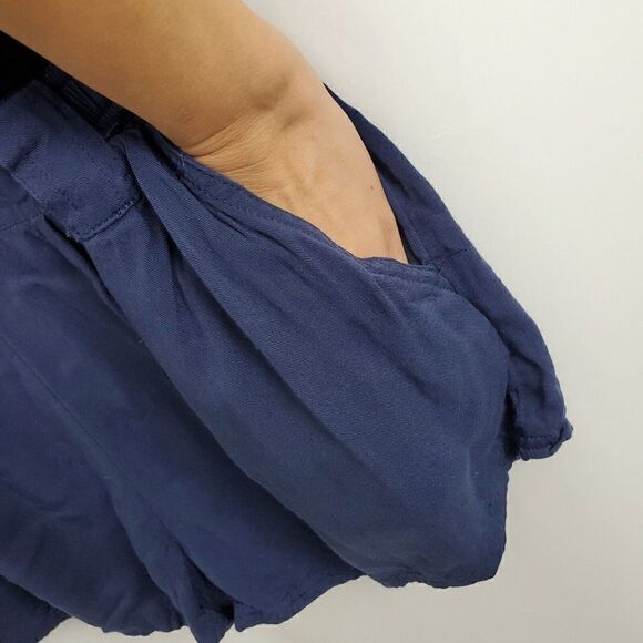 Aerie American Eagle Navy Blue Soft Utility Jumpsuit Short Sleeve Romper XS - Picture 3 of 5